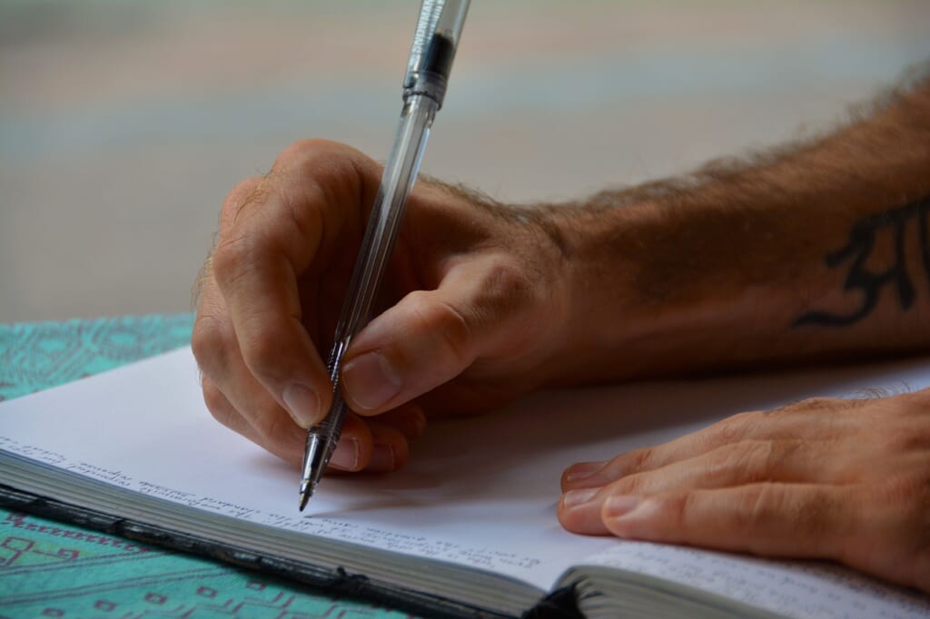 hands, writing, diary