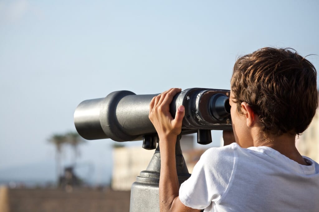 binoculars, future, outdoors