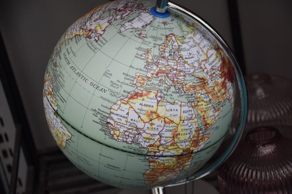 terrestrial globe, sphere, travel