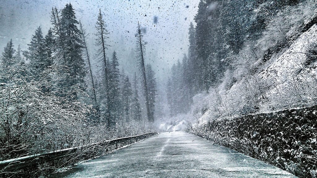 winter, nature, heavy snow